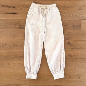 Sancia Lowell Gauze Harem Pants Jogger Pink Balloon Beach Cotton Size Small